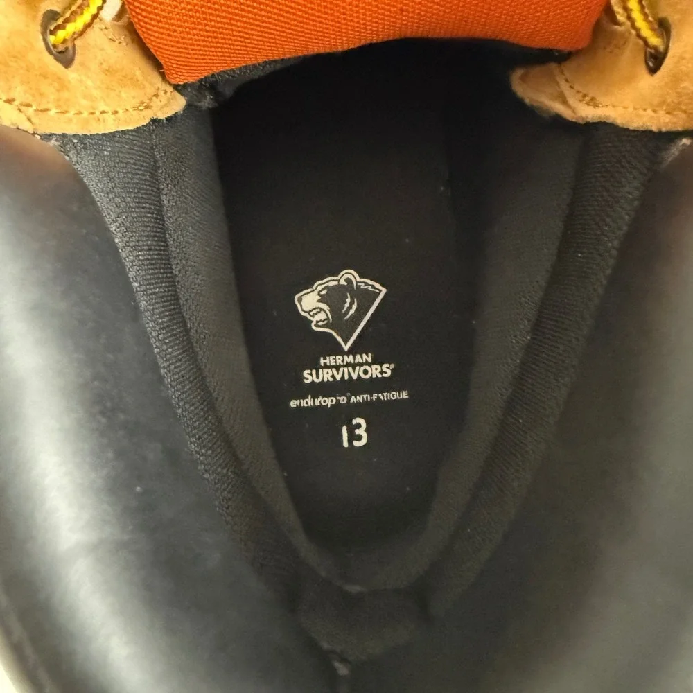 Herman Survivors Professional Weatherproof Steel Toe Mens Work Boots 13 Non Slip